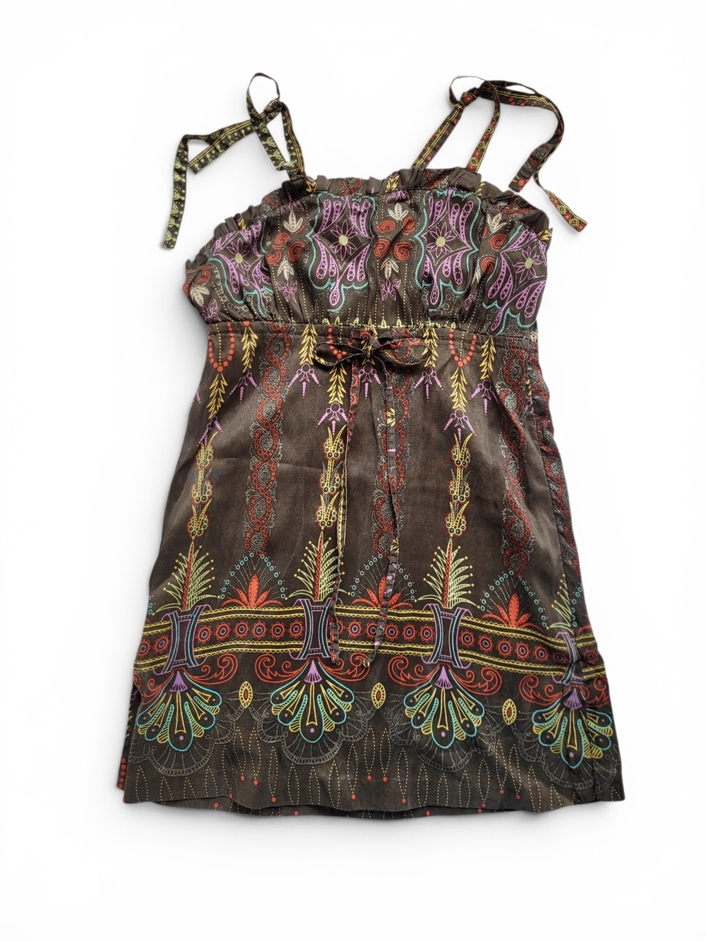 Vintage Y2K 100% Silk Babydoll Top Whimsigoth Y2K Boho Size 2